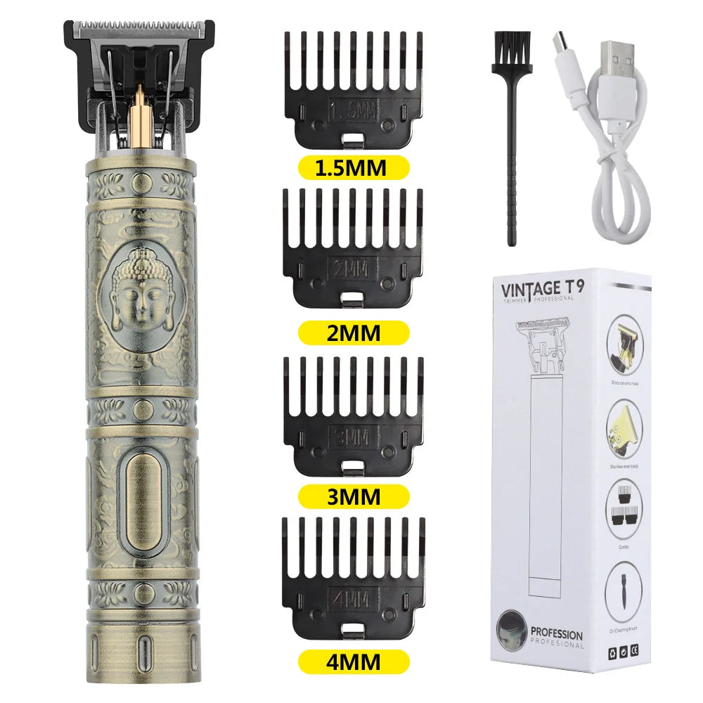 Retro T9 Pro Men's Electric Shaver & Hair Trimmer Set