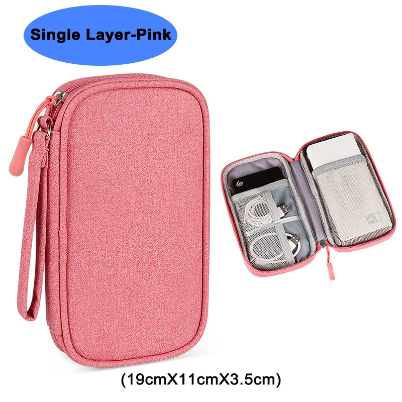 Waterproof Electronics Organizer Bag – Travel Cable & Accessories Storage Pouch