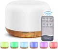 Essential oils Diffuser Humidifier 300Ml,Electric Ultrasonic Air Aroma Diffusers Vaporizer,Scent Mist Defuser with Remote,Auto-Off,7Led Color Changing Light for Large Bed Room,Home,Office