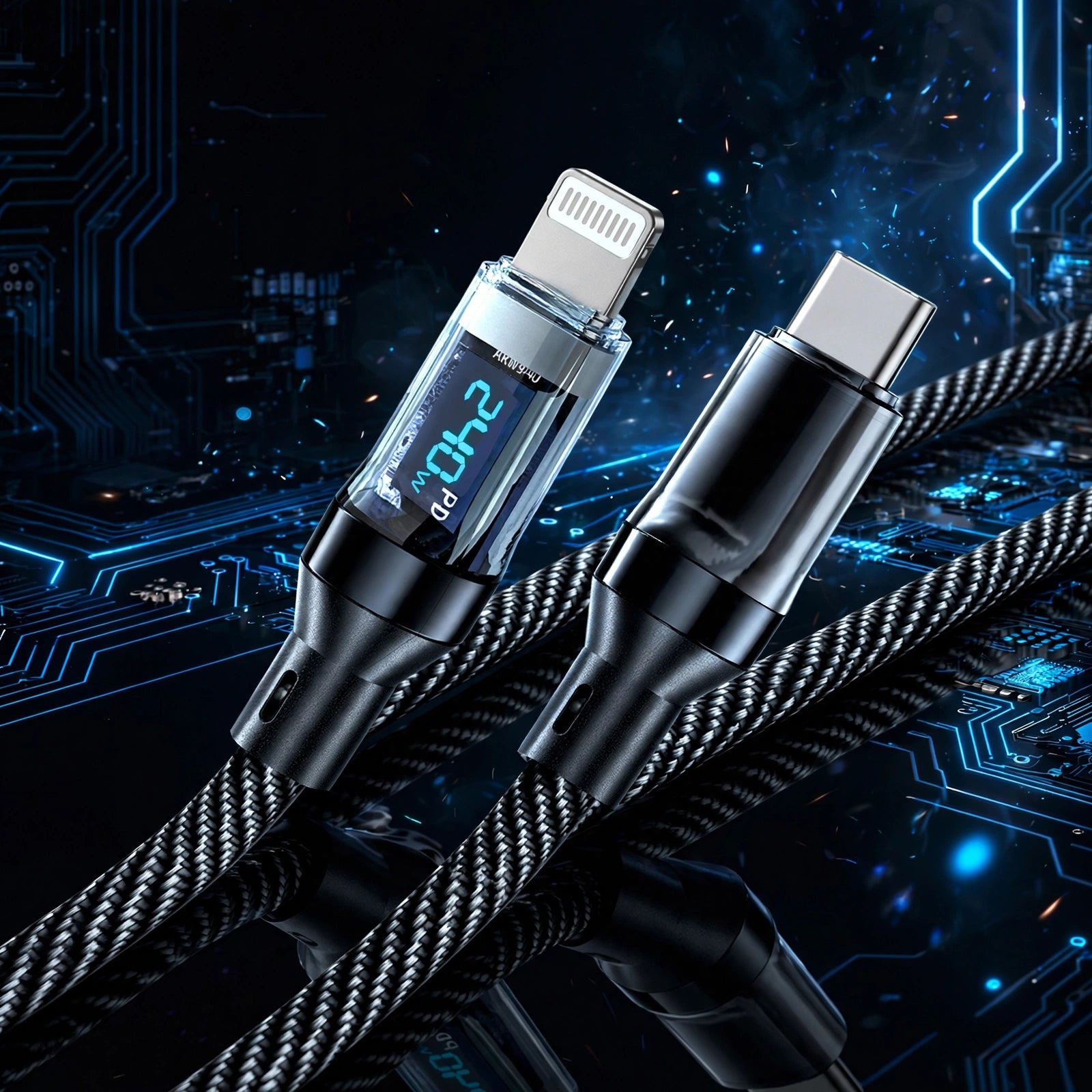 240W USB-C Cable with Digital Display | Ultra Fast Charging